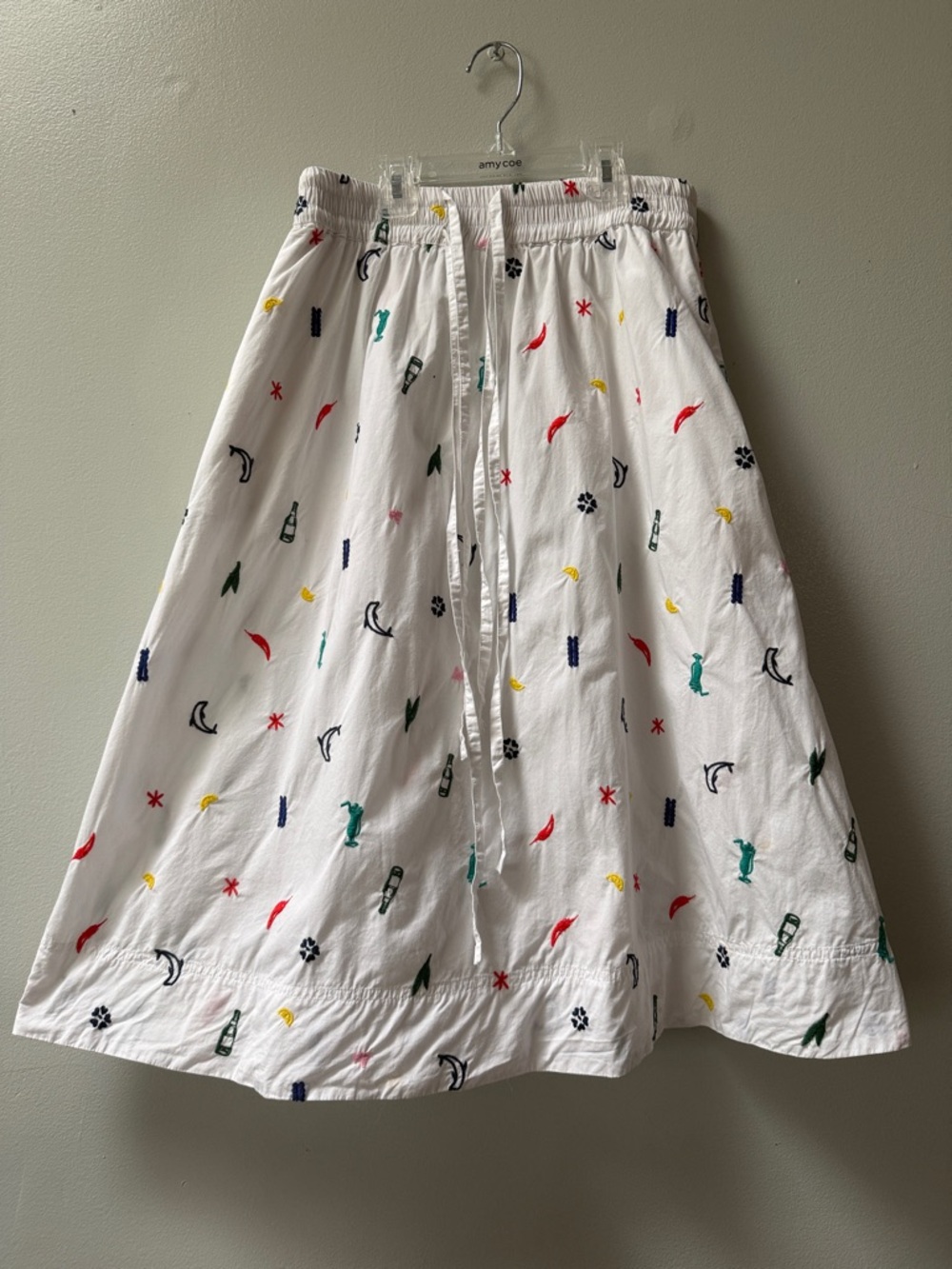 Madewell Midi Embroidered Skirt Small.
